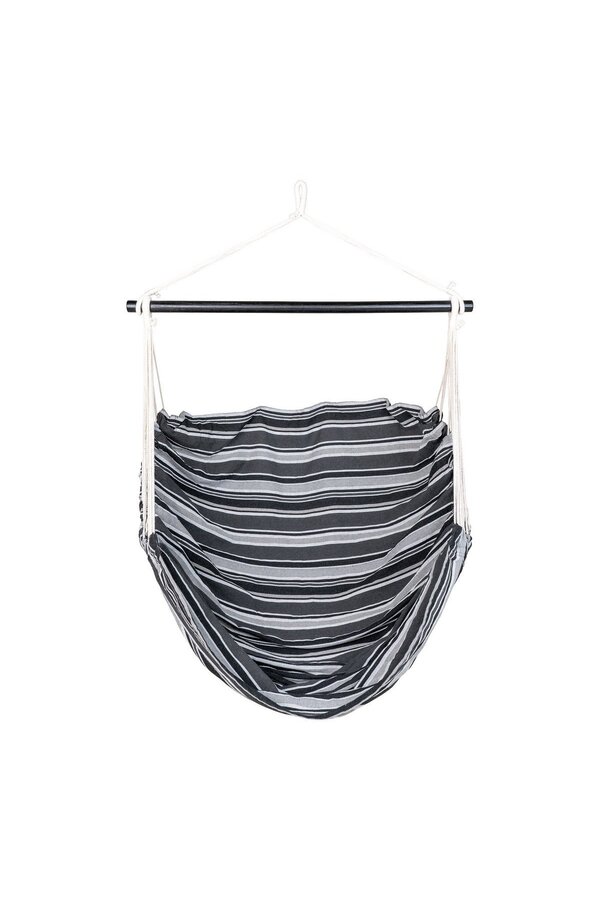 Lamia hangstoel - grijs/zwart, 85% katoen 15% polyester, lariks