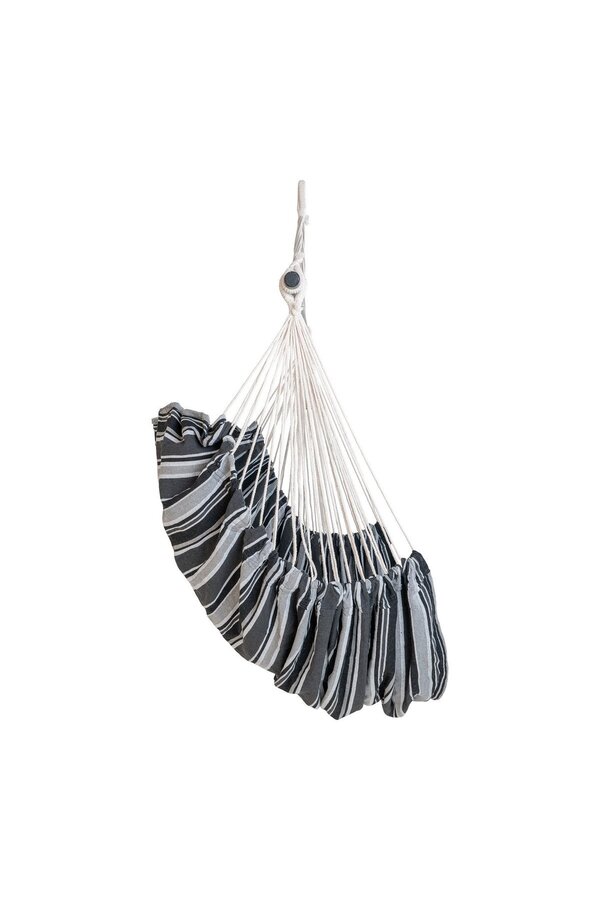 Lamia hangstoel - grijs/zwart, 85% katoen 15% polyester, lariks