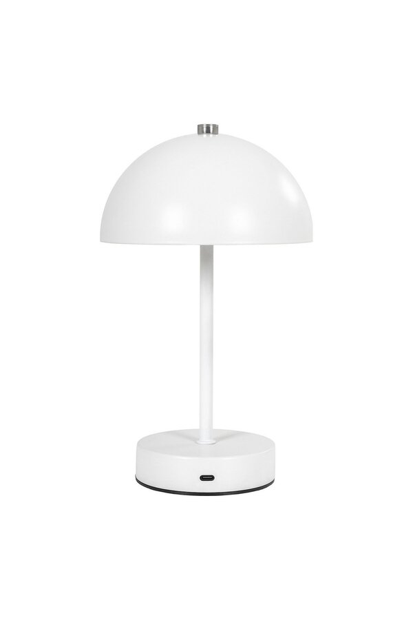 Holt LED-tafellamp - Wit, Metaal, Oplaadbaar
