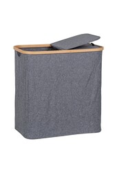 Noto Wasmand - Donkergrijs, Bamboe/Textiel, 54x33x54 cm