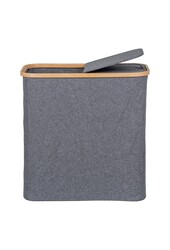 Noto Wasmand - Donkergrijs, Bamboe/Textiel, 54x33x54 cm