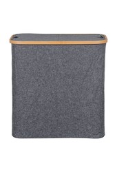 Noto Wasmand - Donkergrijs, Bamboe/Textiel, 54x33x54 cm