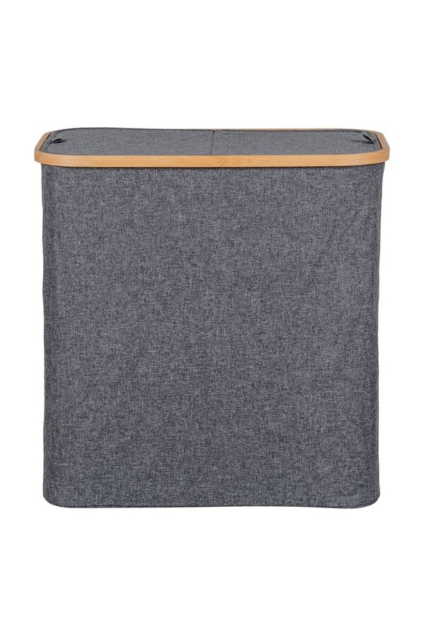 Noto Wasmand - Donkergrijs, Bamboe/Textiel, 54x33x54 cm