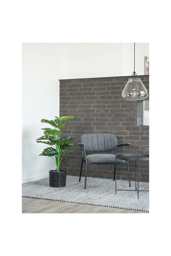Monstera - Groen, PE-kunststof/polyester/draad/cement, 17x18x90 cm