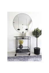 Vita Bar Trolley - zwart, staal, 68x40x79cm