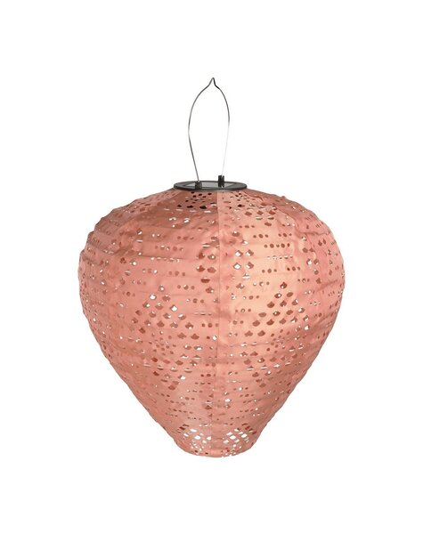 Greatham LED-lantaarn - Roze, oplaadbare zonne-lantaarn, 30x30x34 cm