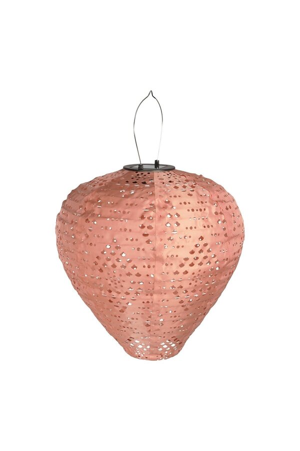 Greatham LED-lantaarn - Roze, oplaadbare zonne-lantaarn, 30x30x34 cm