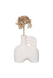 Vaas - Vaas, keramiek, beige, 18,5x8x19,5 cm