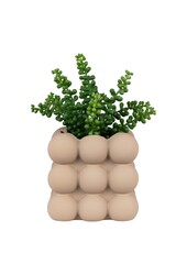 Bloempot - Bloempot in keramiek, bruin, 13,5x13,5x13 cm