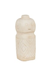 Decoratie - Decoratie in cement, beige, 6,5x6,5x15 cm