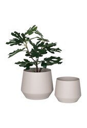 Trofa Flower Pot - Bloempot, staal, zand, set van 2
