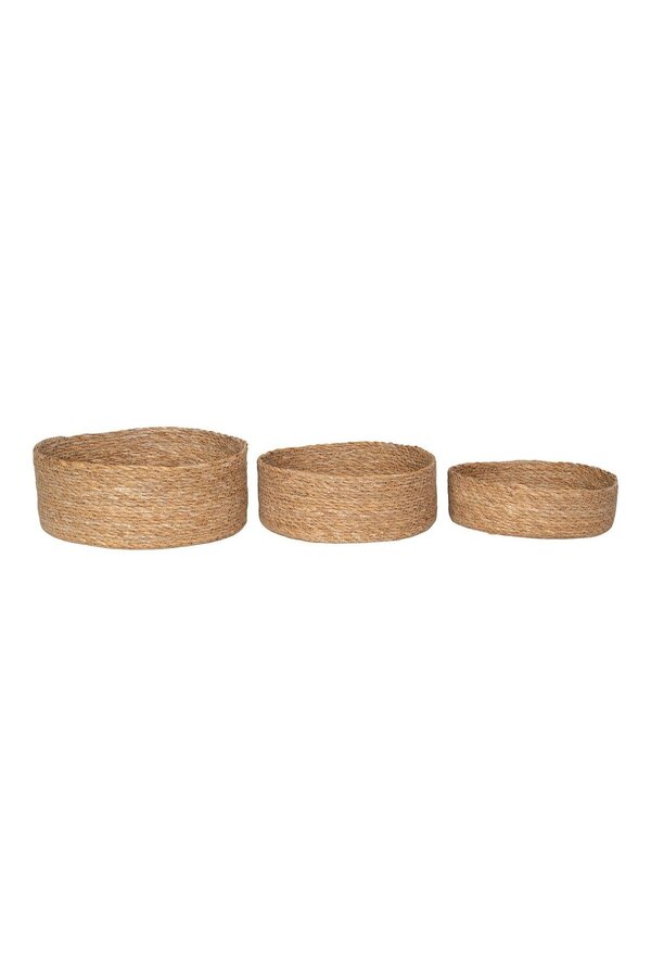 Batam Basket - Mand, zeegras, naturel, set van 3