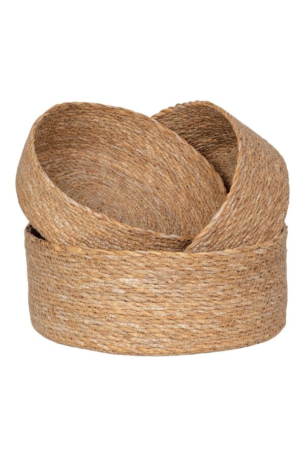 Batam Basket - Mand, zeegras, naturel, set van 3