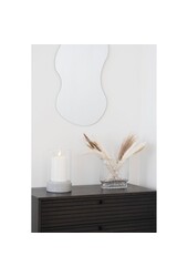 Hurricane Candle Holder - Grijs keramisch/glas, 16x16x25,5 cm