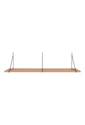 Chiba Wandplank - Wandplank, essenfineer, zwart stalen frame, 120x29 cm