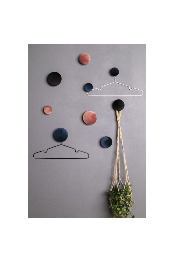 Giza Knoppen - Fluweel, Blauw/Messing - Set van 3