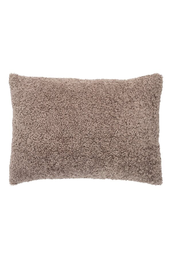 Tavira Kussen - Polyester, Katoen, Bruin Bouclé - 45x60 cm
