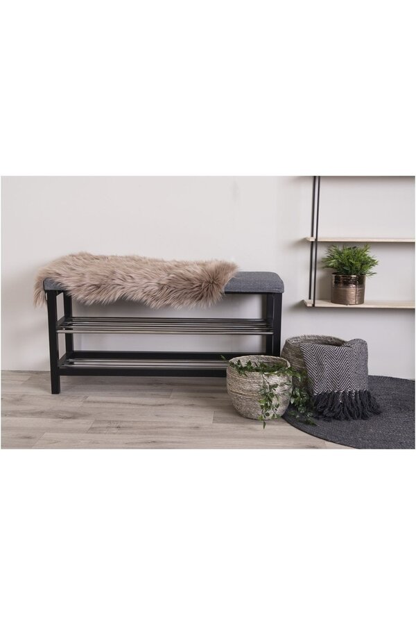 Lamsleer Kunstmatig - Lichtbruin, Polyester, 50x85cm