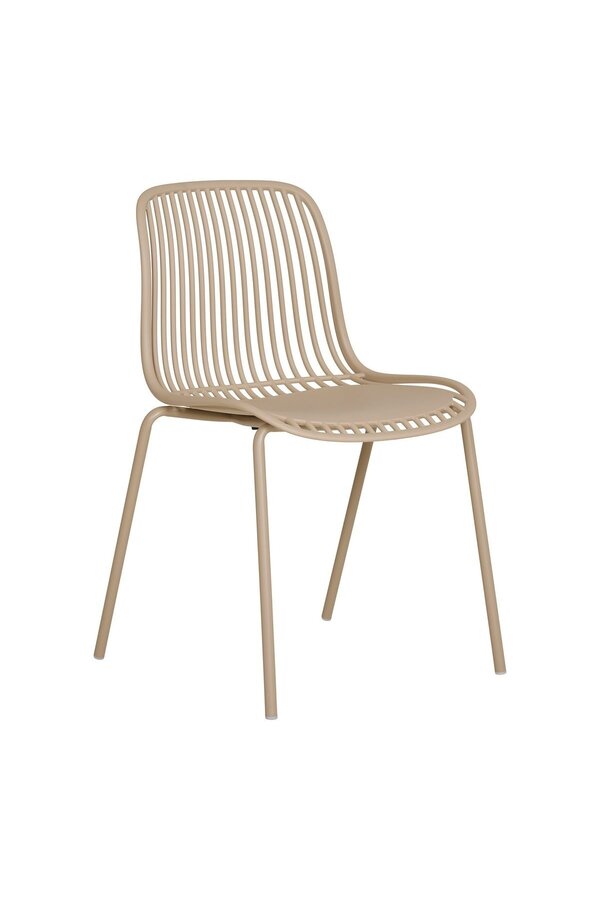 Branson Garden stoel - zand, stapelbaar, 55x46,5x82 cm - set van 4