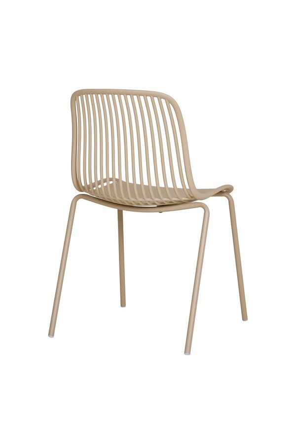 Branson Garden stoel - zand, stapelbaar, 55x46,5x82 cm - set van 4
