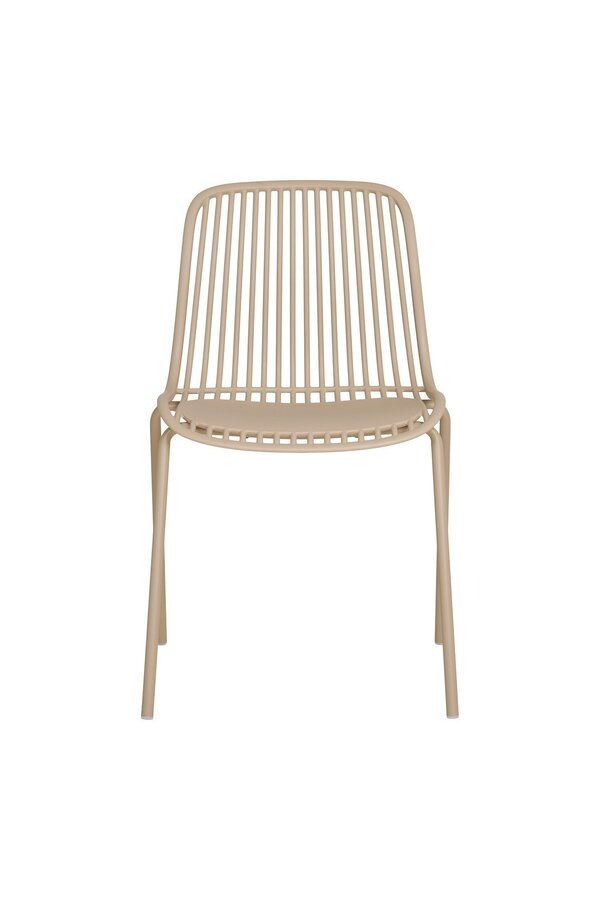 Branson Garden stoel - zand, stapelbaar, 55x46,5x82 cm - set van 4