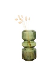 Vaas - Groen, Glas, Ø12x25 cm