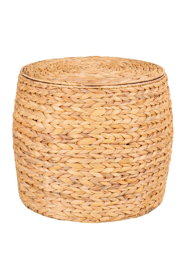 Delia Bijzettafel - Naturel, Waterhyacint, Ø43x34 cm