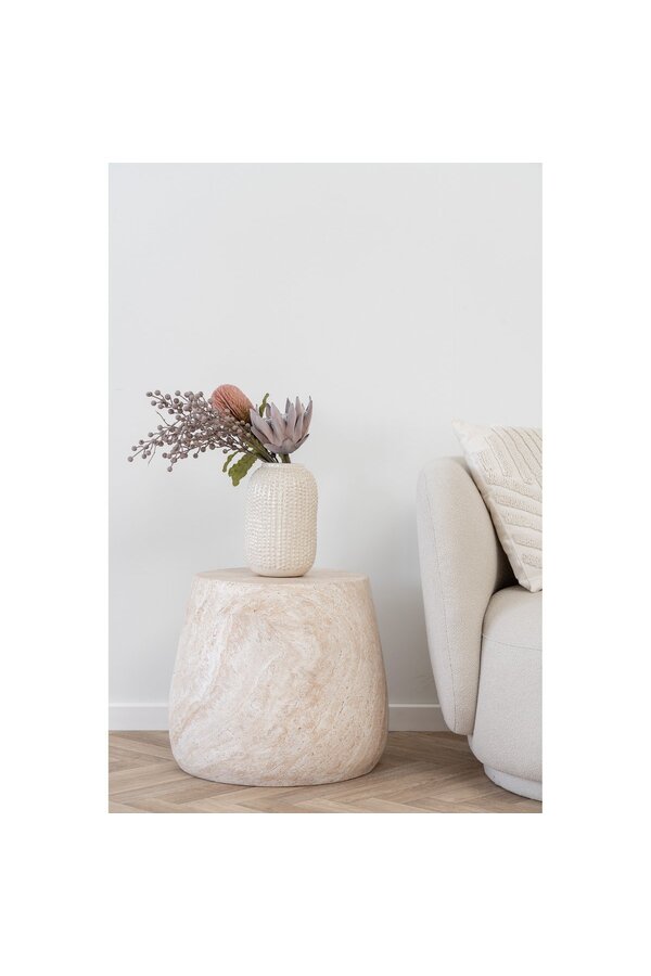 Bonn -bijzettafel - Natural, Fiberclay, Ø47.5x41 cm