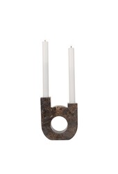 Kaarshouder - Marmer, Bruin, 12x3,5x14cm
