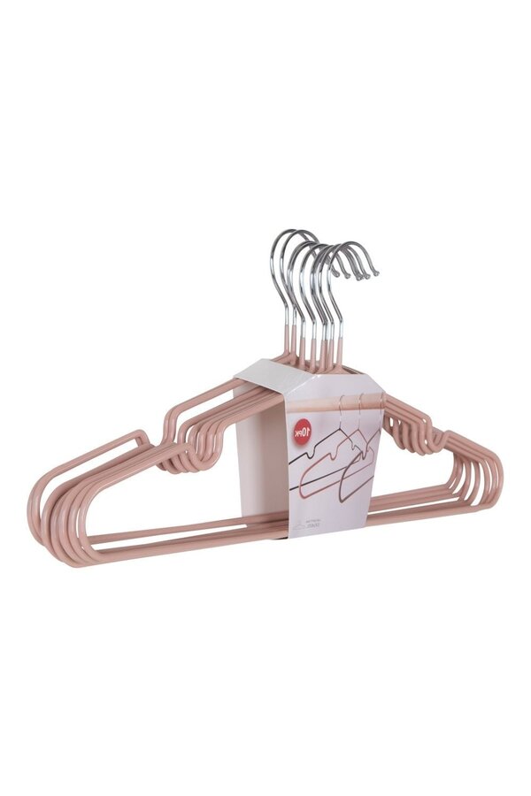 Massa Hangers - Roze, Metaal, 41x4x18 cm - Set van 10