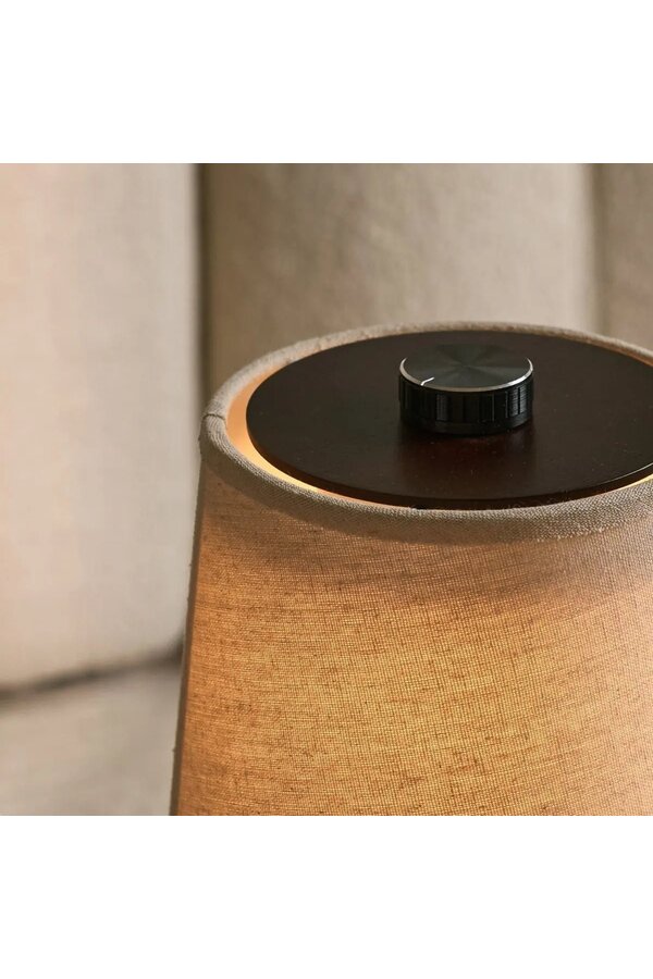 Rover donkerbruine houten lamp – oplaadbare, draadloze en dimbare lampenkap