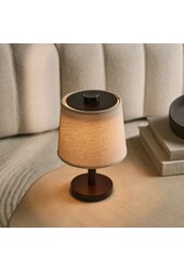 Rover donkerbruine houten lamp – oplaadbare, draadloze en dimbare lampenkap