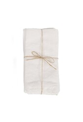 La serviette en lin - Blanc - Lot de 4