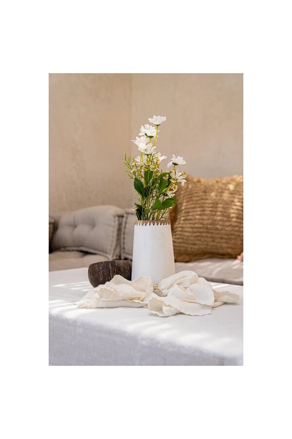 La serviette en lin - Blanc - Lot de 4