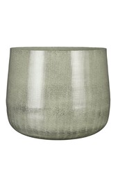 Benson Pot de fleurs – H32 x Ø37 cm – Métal – Gris clair