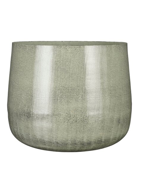 Benson Pot de fleurs – H32 x Ø37 cm – Métal – Gris clair