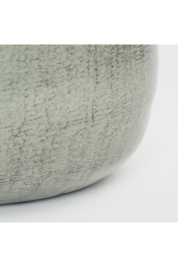 Benson Pot de fleurs – H32 x Ø37 cm – Métal – Gris clair