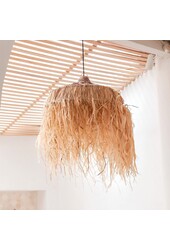 Bastlampe mit langen Fransen | Lampenschirm | Pendelleuchte KAWI (2 Größen)