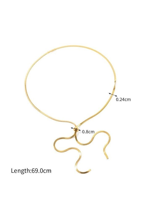 Collana estraibile minimalista con catena a spina di pesce