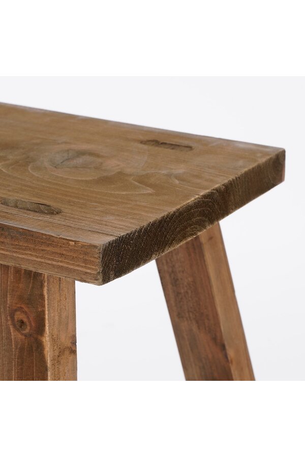 Sgabello Bold Wooden - L38 x L29 x H34 cm - Legno riciclato - Marrone