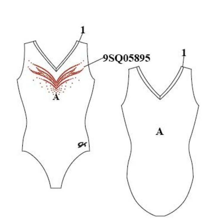 GK Tank Leotard White Opalescence