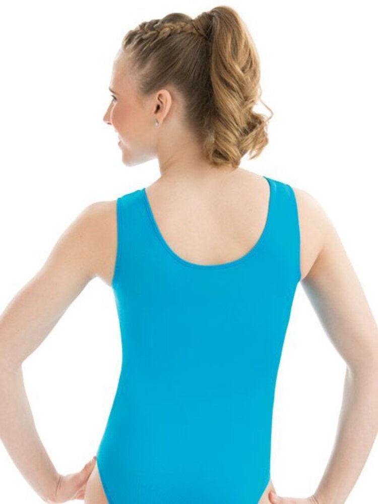 GK Tank Leotard Turquoise Nylon/Spandex