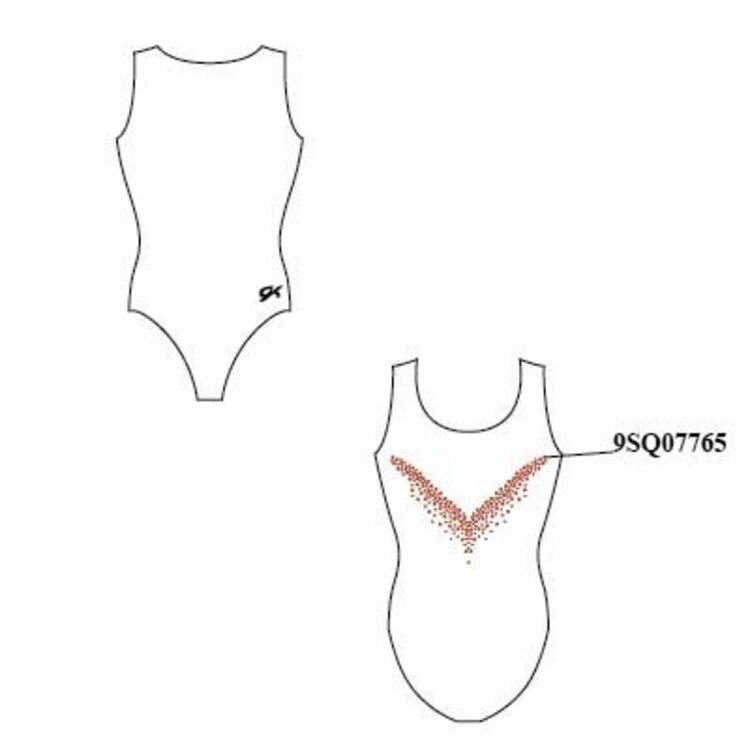 GK Tank Leotard Turquoise Nylon/Spandex