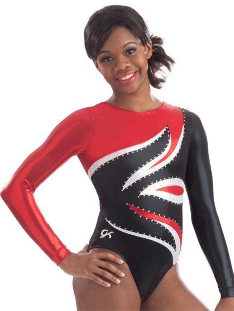 GK Stunning Flame Long Sleeve Leotard