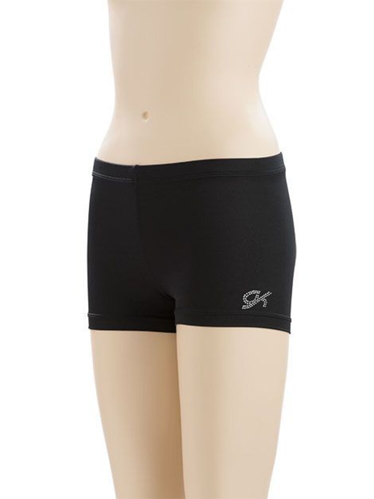 GK Turnbroekje Black Nylon/Spandex Jeweled Logo
