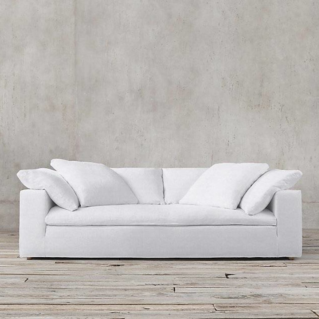Restoration Hardware RH White Linen Sofa