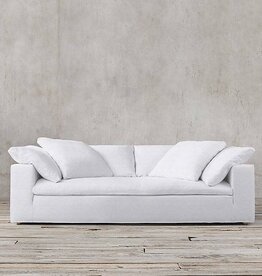 Restoration Hardware White Linen Sofa