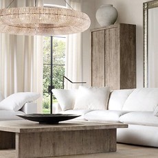 Restoration Hardware RH White Linen Sofa