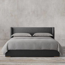 Restoration Hardware Nontufted Linen Fabric Bed