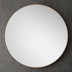 Restoration Hardware Parker Round 36" Gold Frame Mirror